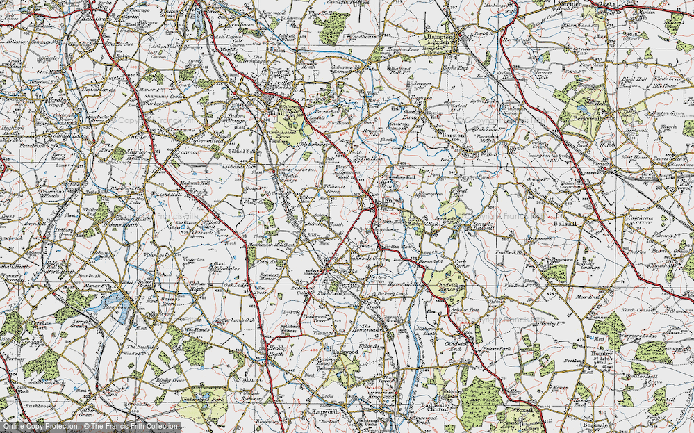 Old Map of Tilehouse Green, 1921 in 1921