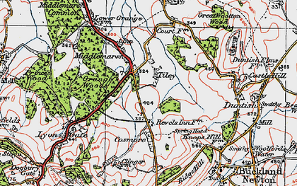 Old map of Tiley in 1919