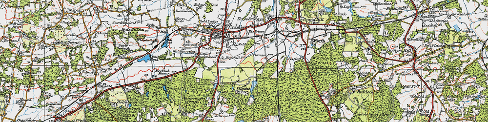 Old map of Tilgate in 1920