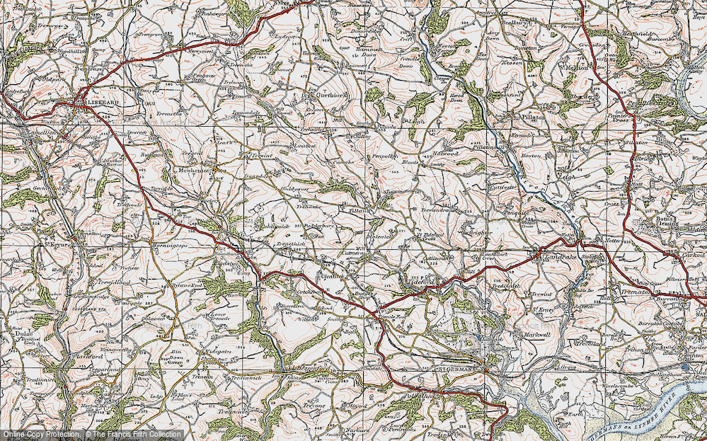 Old Map of Tilland, 1919 in 1919
