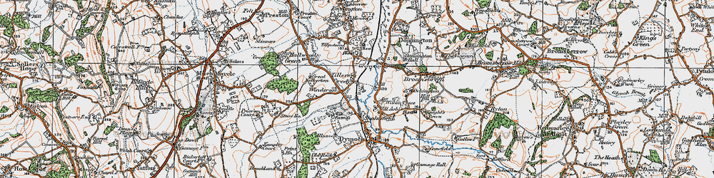 Old map of Tillers' Green in 1919