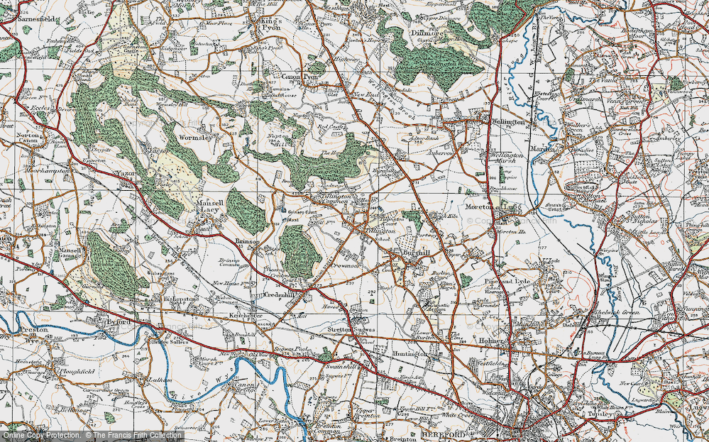 Old Map of Tillington, 1920 in 1920