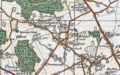 Old map of Tillington in 1920