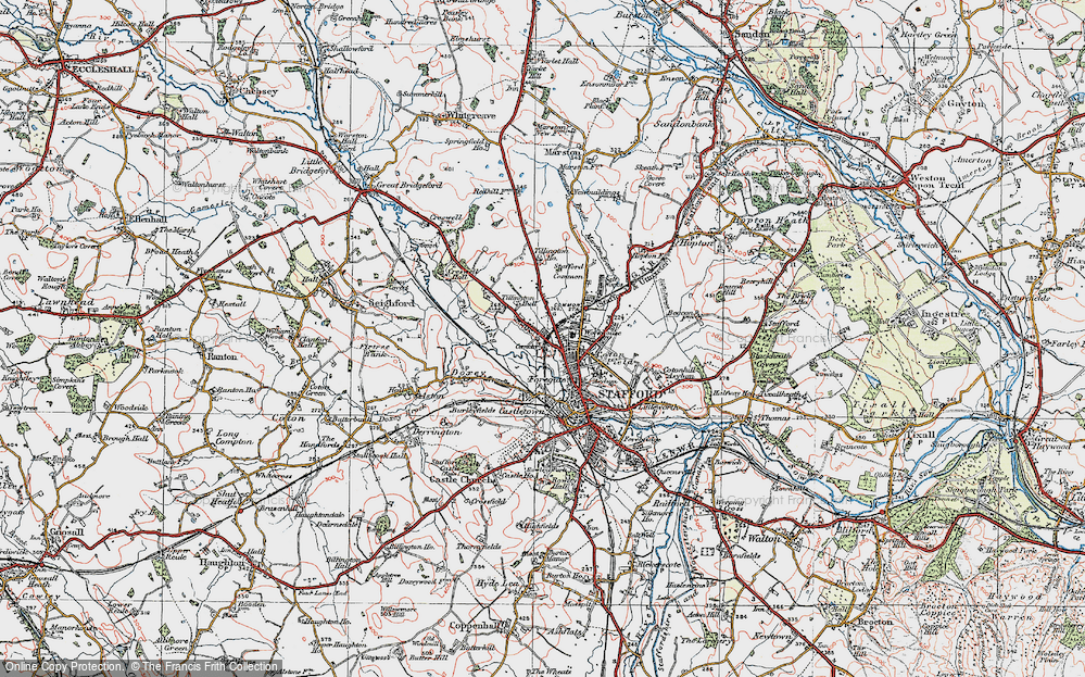 Old Map of Tillington, 1921 in 1921