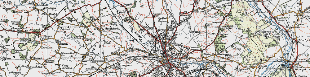 Old map of Tillington in 1921