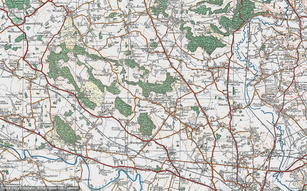 Old Map of Tillington Common, 1920 in 1920