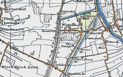 Old map of Tilney cum Islington in 1922