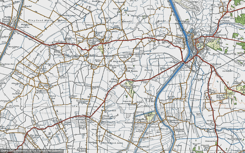 Old Map of Tilney High End, 1922 in 1922