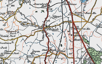 Old map of Tilstock in 1921