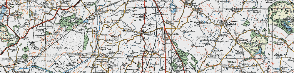 Old map of Tilstock in 1921