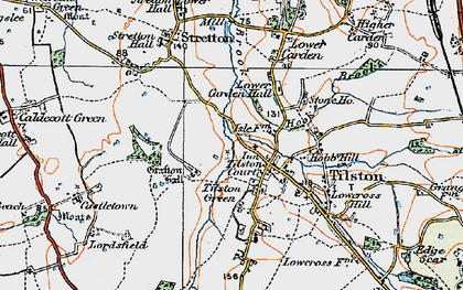 Old map of Tilston in 1921