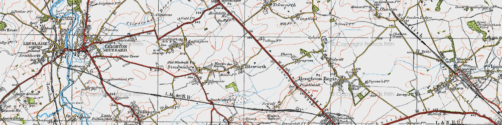 Old map of Tilsworth in 1920