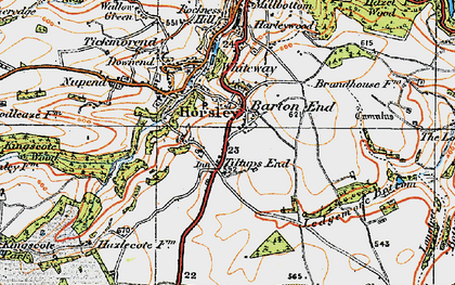 Old map of Tiltups End in 1919