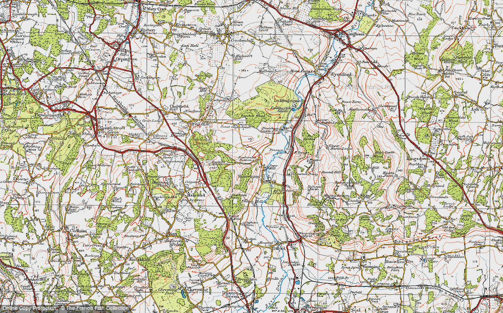 Old Map of Timberden Bottom, 1920 in 1920