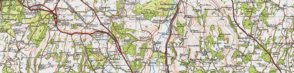 Old map of Timberden Bottom in 1920