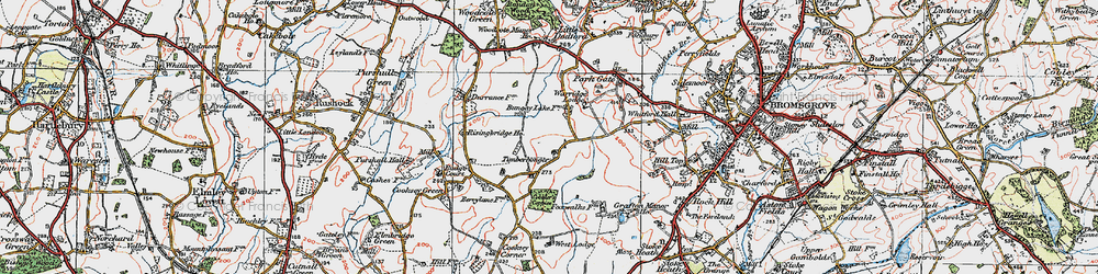 Old map of Timberhonger in 1919