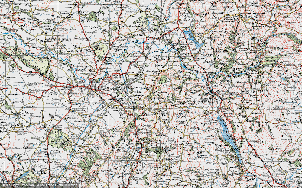 Old Map of Timbersbrook, 1923 in 1923