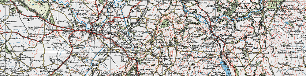 Old map of Timbersbrook in 1923