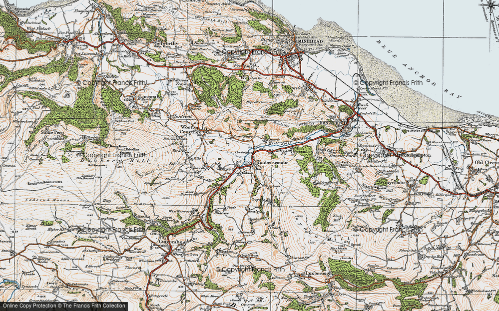 Old Map of Timberscombe, 1919 in 1919