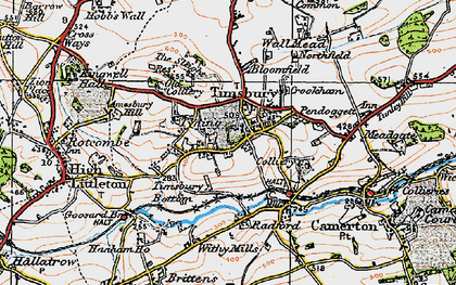 Old map of Timsbury in 1919