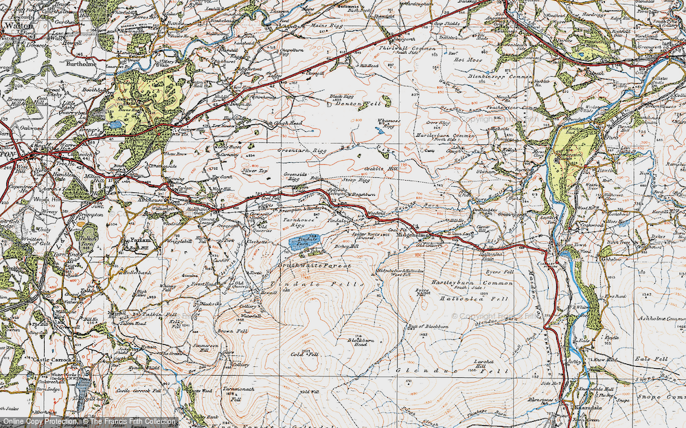 Old Map of Tindale, 1925 in 1925