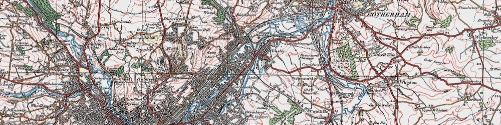 Old map of Tinsley in 1923