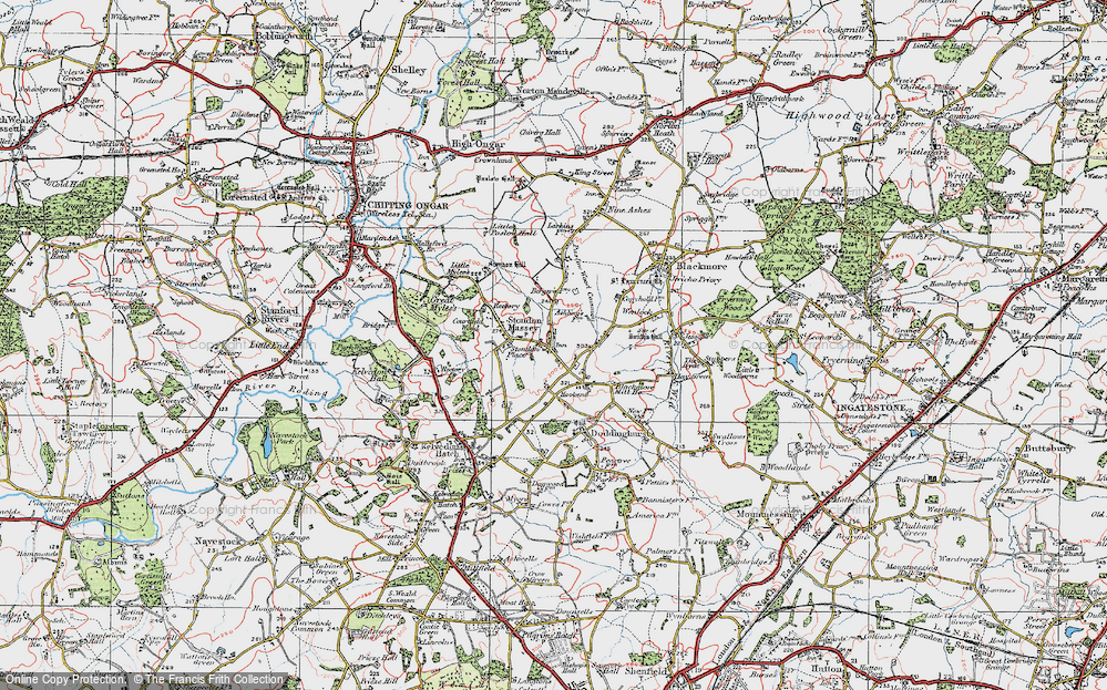 Old Map of Tip's Cross, 1920 in 1920