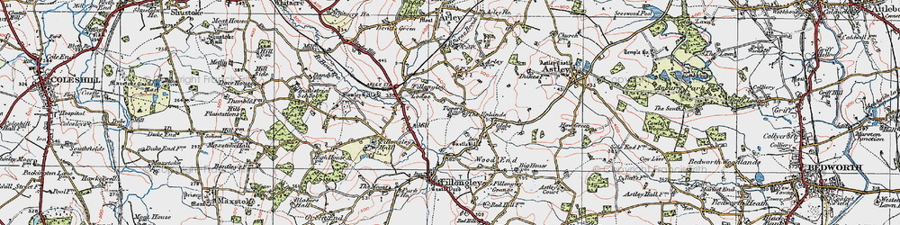 Old map of Tipper's Hill in 1921