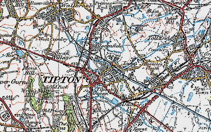 Old map of Tipton in 1921
