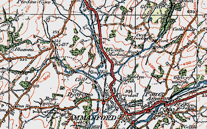 Old map of Tir-y-dail in 1923