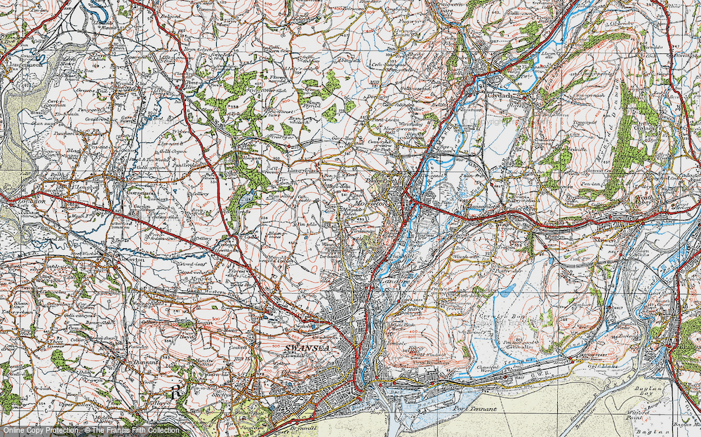 Old Map of Tirdeunaw, 1923 in 1923