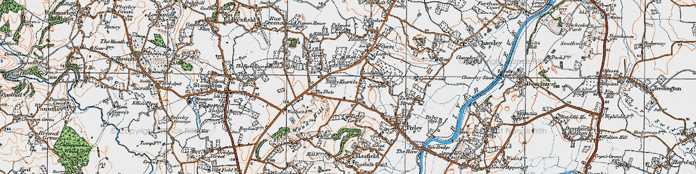 Old map of Tirley Knowle in 1919
