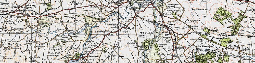 Old map of Tirril in 1925