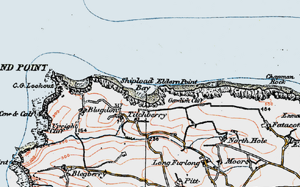Old map of Titchberry in 1919