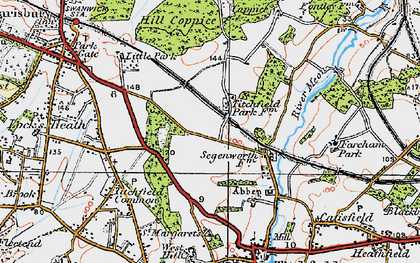 Old map of Titchfield Park in 1919