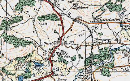 Old map of Titley in 1920