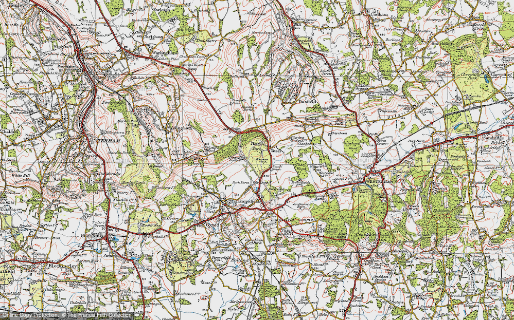 Old Map of Titsey, 1920 in 1920