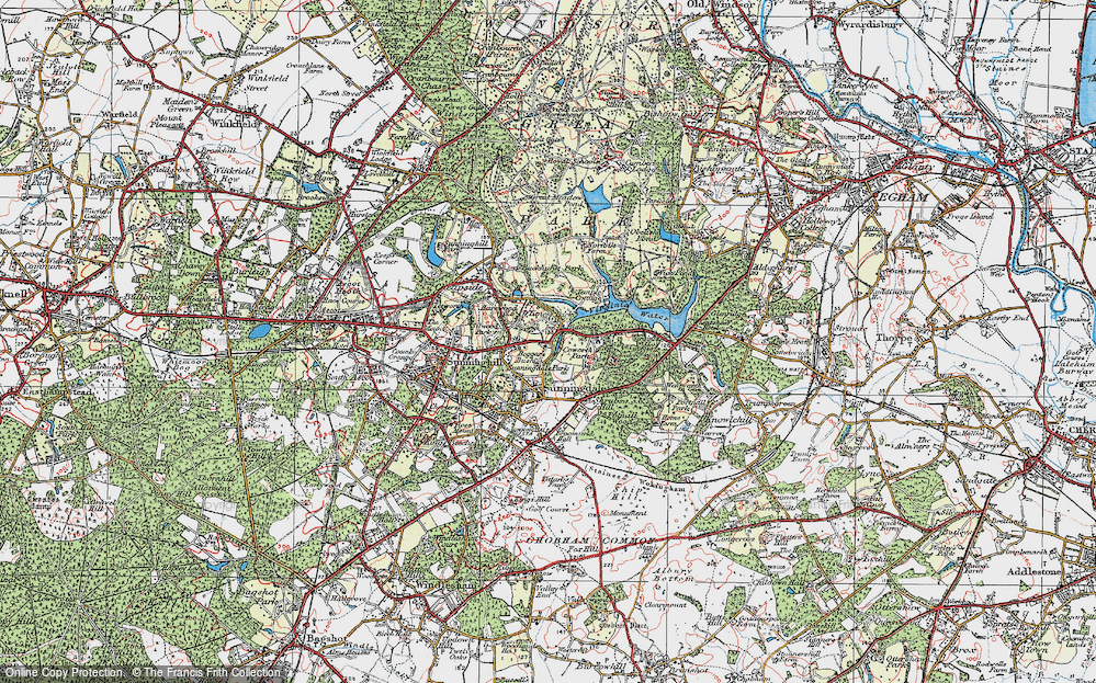 Old Map of Tittenhurst, 1920 in 1920