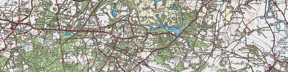 Old map of Tittenhurst in 1920