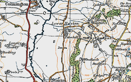 Old map of Woodside in 1920