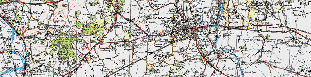 Old map of Tittle Row in 1919