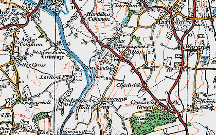 Old map of Titton in 1920