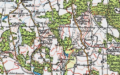 Old map of Titty Hill in 1919