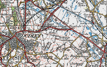 Old map of Tividale in 1921