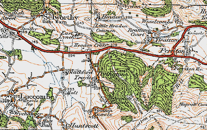 Old map of Tivington in 1919