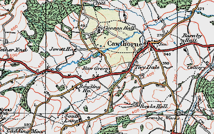 Old map of Tivy Dale in 1924