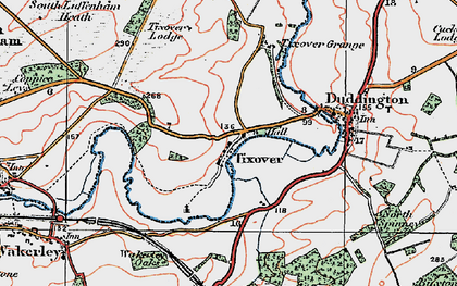 Old map of Tixover in 1922