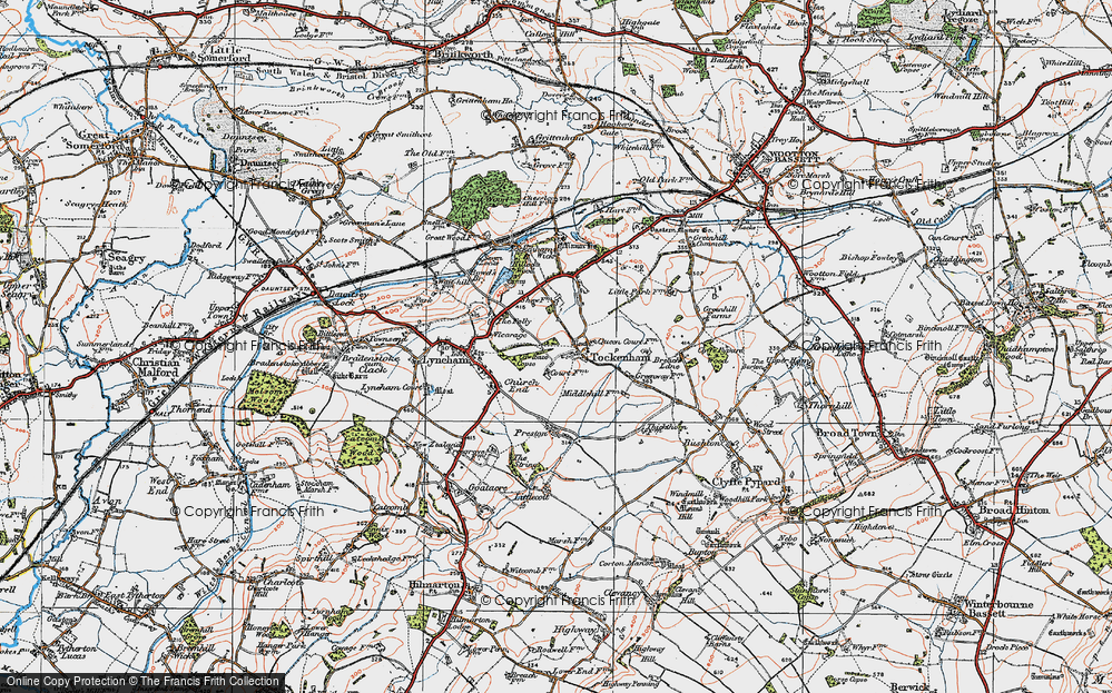 Old Map of Tockenham, 1919 in 1919