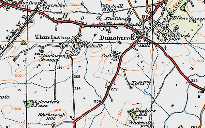 Old map of Toft in 1919