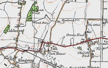 Old map of Toft in 1920